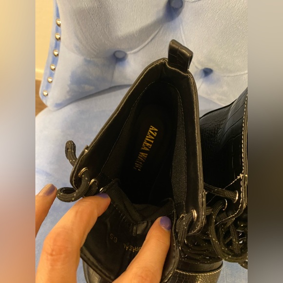 NWOT Croc Embossed Combat Boots - Picture 7 of 7